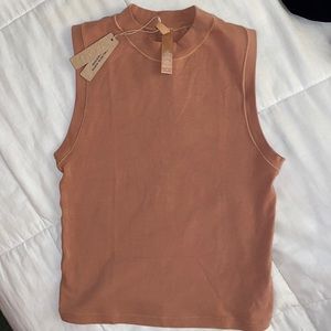 Skims cotton jersey mock neck tank